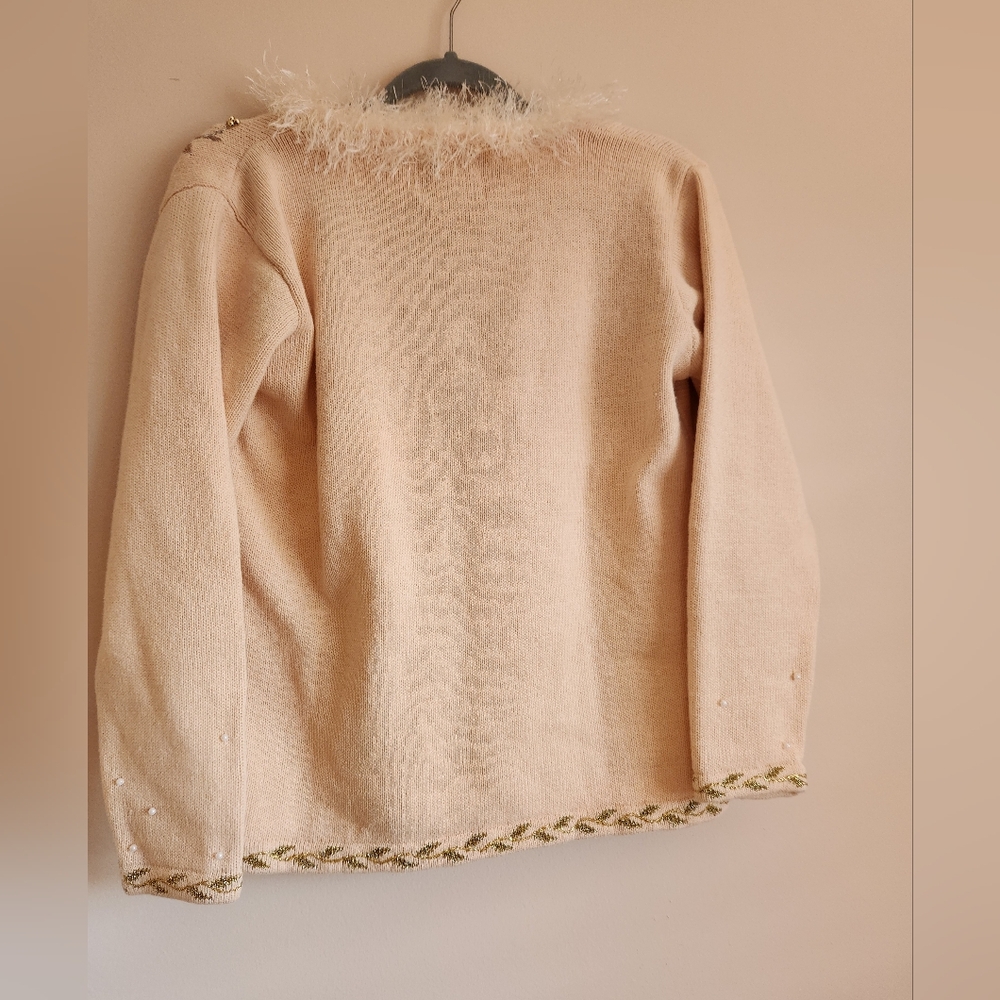 Storybook Knits Peach Dove Cardigan Size Small - Picture 3 of 5